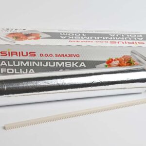 Aluminijska folija 29 cm x 100 m (9 µm) — u kartonskoj kutiji sa nožićem za isijecanje